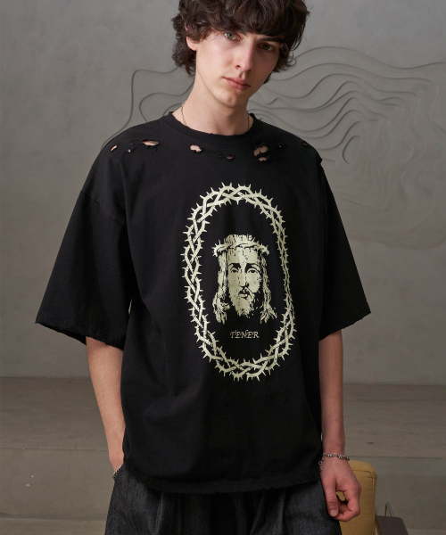 TENER(テネル)の「ジーザス救済T(ブラック)(Tシャツ/カットソー・メンズ・その他・FREE)」の2枚目の写真