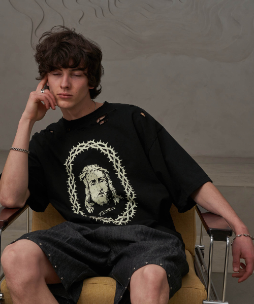 TENER(テネル)の「ジーザス救済T(ブラック)(Tシャツ/カットソー・メンズ・その他・FREE)」の3枚目の写真