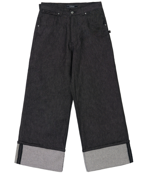 IDWS(アイドンワナセル)の「Bolly Roll Up Raw Denim Pants Black(デニムパンツ・レディース・その他・2/0/1)」の2枚目の写真
