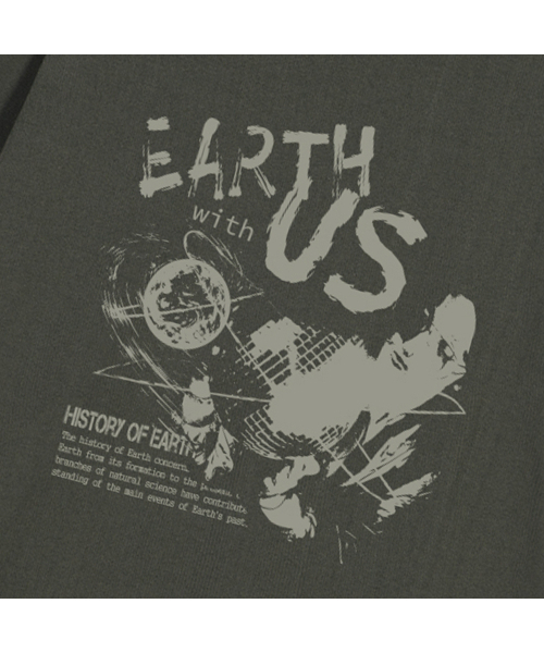 ASTRAL PROJECTION(アストラルプロジェクション)の「アースウィズアース オーバーサイズ ロングスリーブTシャツ_カーキ(Tシャツ/カットソー・メンズ・その他・LARGE/MEDIUM/X-LARGE/XX-LARGE)」の5枚目の写真