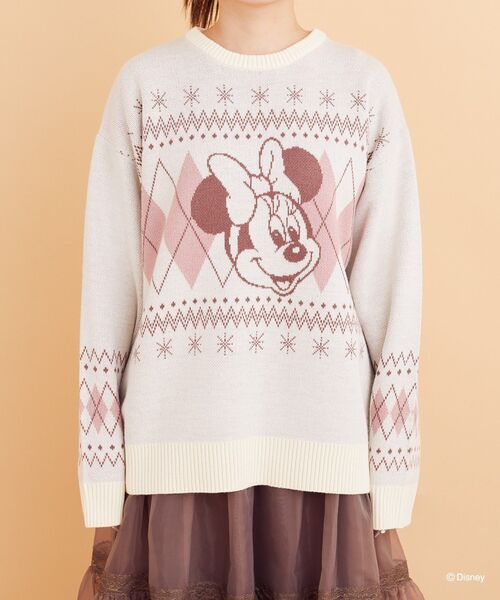ミッキー/ミニー/アーガイルニットプルオーバー（ニット/セーター
