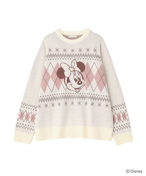 ミッキー/ミニー/アーガイルニットプルオーバー（ニット/セーター