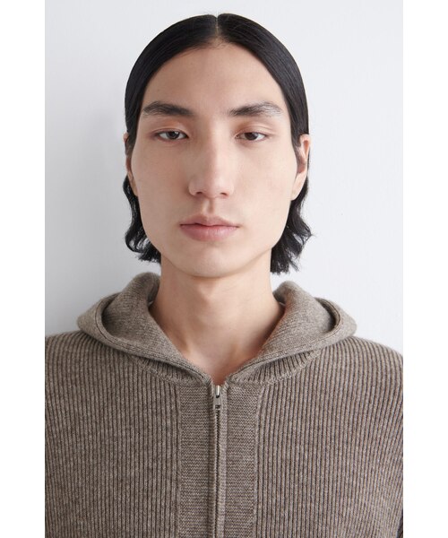 ニットメリノヤクジップアップフーディー