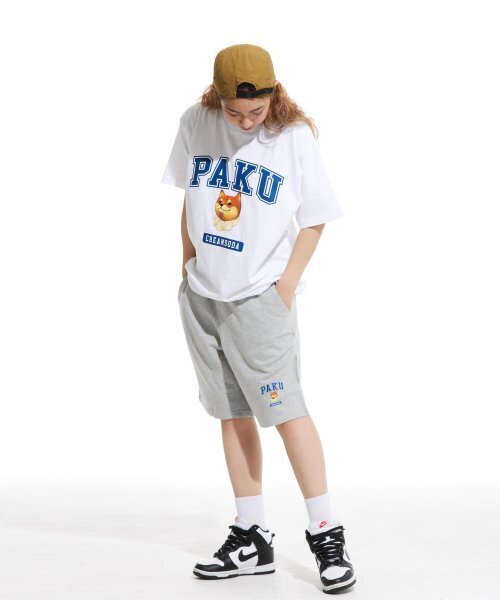 CREAM SODA LAB（クリームソーダラボ）の「パク ロゴ トレーニング ショートパンツ グレー ブルー（その他パンツ・メンズ・その他・MEDIUM/X-LARGE/LARGE）」の8枚目の写真
