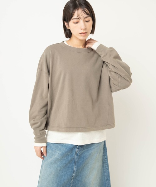 RNA-N(アールエヌエーエヌ)の「M2593 裏起毛パイルユーズドライクプルオーバー(Tシャツ/カットソー・レディース・ライトブルー/ライトベージュ/ライトグレー・FREE)」の4枚目の写真