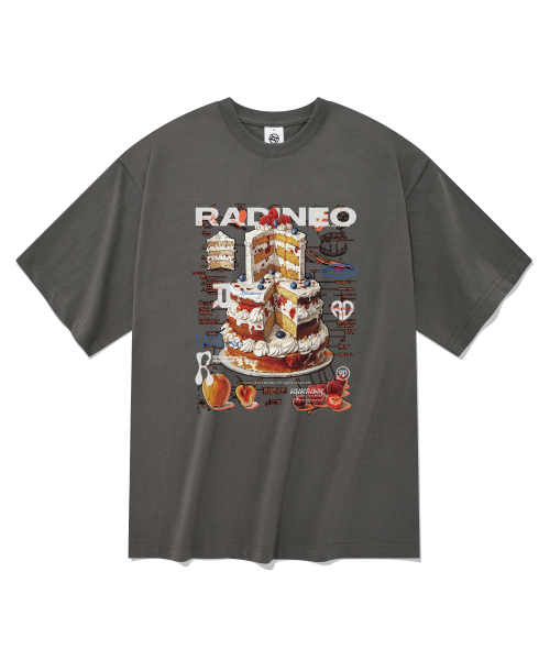 RADINEO(ラディネオ)の「ケーキ 半袖Tシャツ グレー(Tシャツ/カットソー・メンズ・その他・LARGE/MEDIUM/SMALL/X-LARGE)」の1枚目の写真