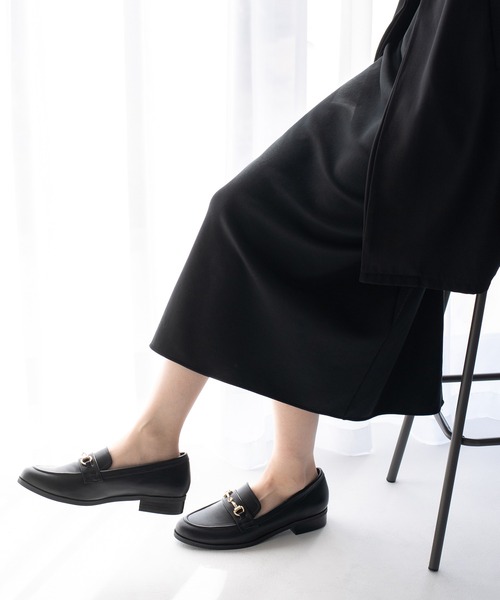 JELLY BEANS(ジェリービーンズ)の「ゴールドビットローファー(211-59362)JELLY BEANS(ジェリービーンズ)(ローファー・レディース・ブラック・22.5/23/23.5/24/24.5)」の10枚目の写真