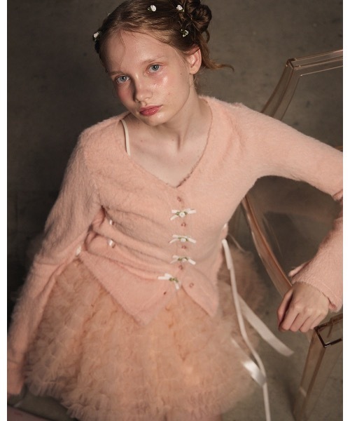 lilLilly（リルリリー）の「ローズリボンカーディガン（カーディガン/ボレロ・レディース・ホワイト/ブラック/ピンク・FREE）」の19枚目の写真