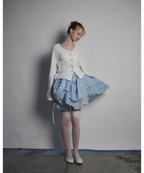 lilLilly（リルリリー）の「ローズリボンカーディガン（カーディガン/ボレロ・レディース・ホワイト/ブラック/ピンク・FREE）」の13枚目の写真