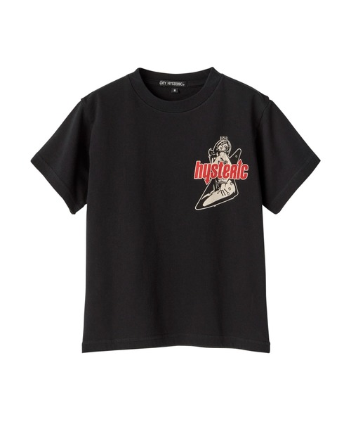 JOEY HYSTERIC（ジョーイヒステリック）の「HYS FLARE LOGO 半袖Tシャツ（Tシャツ/カットソー・キッズ・ホワイト系その他2/ブラック・MEDIUM/SMALL）」の2枚目の写真