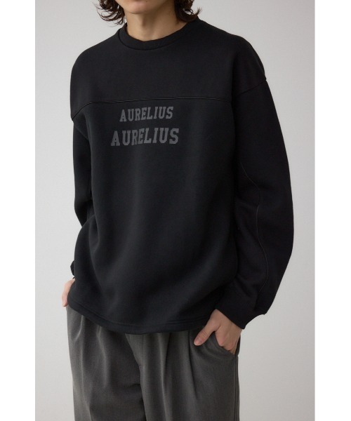 AZUL by moussy（アズールバイマウジー）の「裏起毛パイピングデザイントップス（スウェット・メンズ・ブラック/ダークネイビー/杢グレー・LARGE/MEDIUM）」の9枚目の写真