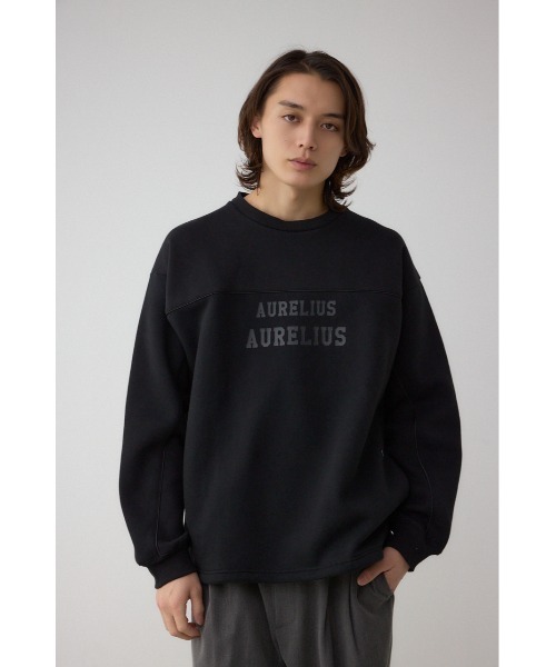 AZUL by moussy（アズールバイマウジー）の「裏起毛パイピングデザイントップス（スウェット・メンズ・ブラック/ダークネイビー/杢グレー・LARGE/MEDIUM）」の11枚目の写真