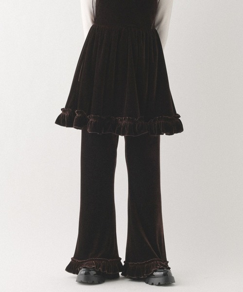 Heather（ヘザー）の「ベロアフリルパンツ　639599（その他パンツ・レディース・ブラウン/ブラック・FREE）」の8枚目の写真