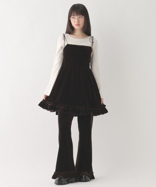 Heather（ヘザー）の「ベロアフリルパンツ　639599（その他パンツ・レディース・ブラウン/ブラック・FREE）」の10枚目の写真