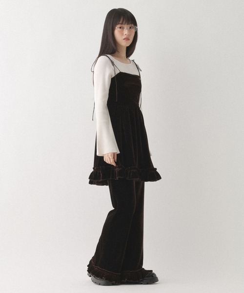 Heather（ヘザー）の「ベロアフリルパンツ　639599（その他パンツ・レディース・ブラウン/ブラック・FREE）」の12枚目の写真