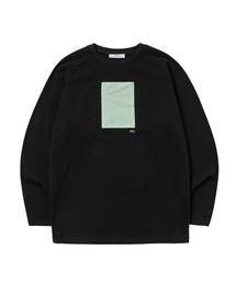 SIGNATURE WRINKLE RAGLAN LONG SLEEVE BLACK PALE GREEN