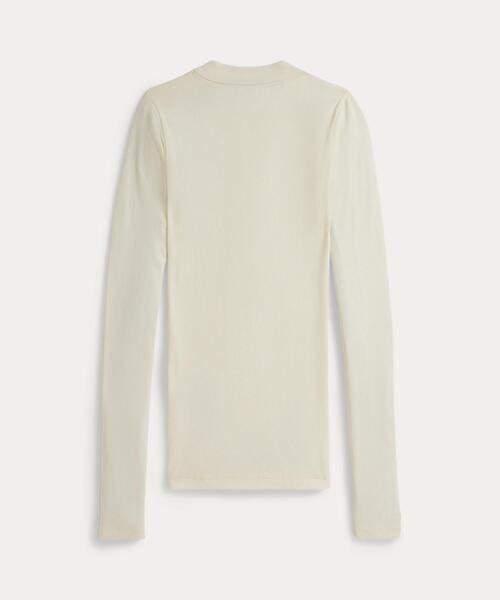 リブ コットン ヘンリーネック シャツ（Tシャツ/カットソー）｜POLO