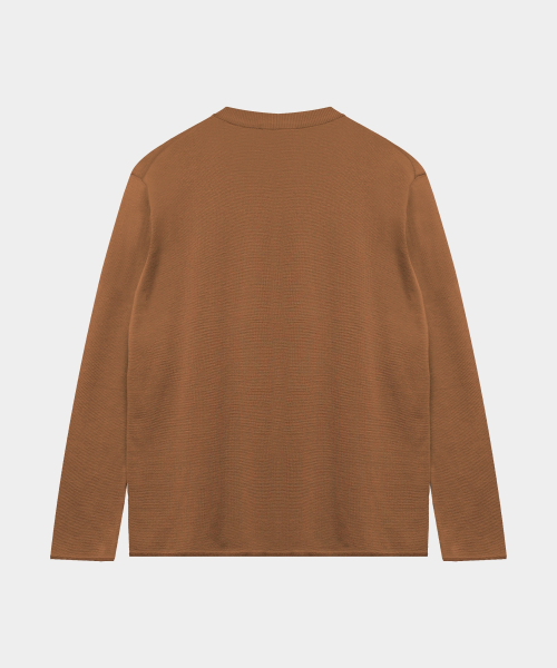BIRBANTE(ビルバンテ)の「ミラノウォッシャブルラウンドニット - ブリック(ニット/セーター・メンズ・レンガ・SMALL/MEDIUM/LARGE/X-LARGE)」の3枚目の写真
