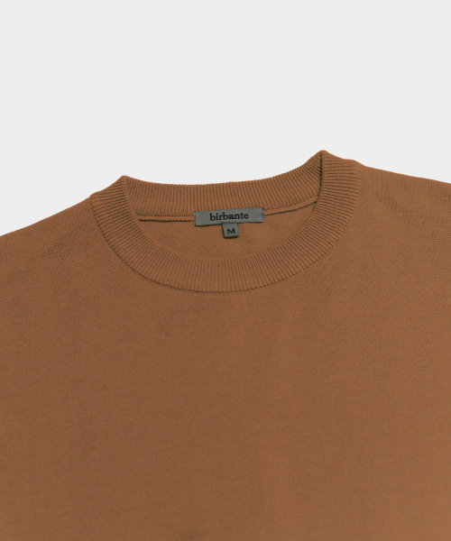 BIRBANTE(ビルバンテ)の「ミラノウォッシャブルラウンドニット - ブリック(ニット/セーター・メンズ・レンガ・SMALL/MEDIUM/LARGE/X-LARGE)」の4枚目の写真