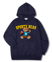 TI.GLAKE（ティーグレイク）の「Sporty Bear Overfit Fleece Hoodie Navy（パーカー）」