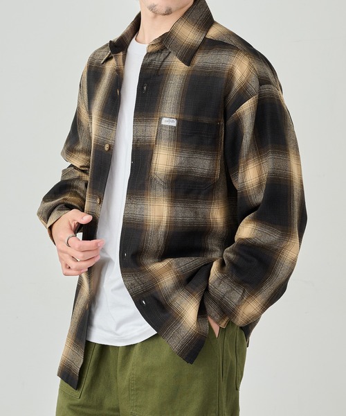 Cal Top（キャルトップ）の「雑誌 『GO OUT』にて掲載！【Cal Top】2000 L/S Plaid Color Base Shirt オンブレチェックシャツ シャドーチェック フランネルシャツ UNTR（シャツ/ブラウス・メンズ・レッド系その他/グレー系1/ブラック系1/ブラウン系1/ブラック系2・S/M）」の5枚目の写真