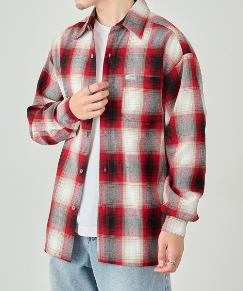Cal Top（キャルトップ）の「雑誌 『GO OUT』にて掲載！【Cal Top】2000 L/S Plaid Color Base Shirt オンブレチェックシャツ シャドーチェック フランネルシャツ UNTR（シャツ/ブラウス・メンズ・レッド系その他/グレー系1/ブラック系1/ブラウン系1/ブラック系2・S/M）」の6枚目の写真