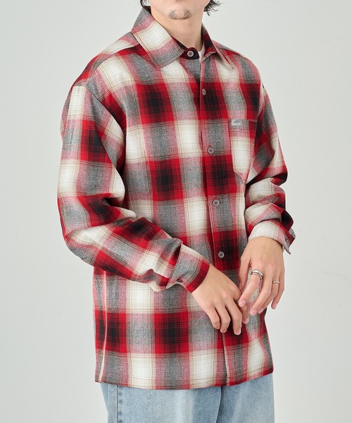 Cal Top（キャルトップ）の「雑誌 『GO OUT』にて掲載！【Cal Top】2000 L/S Plaid Color Base Shirt オンブレチェックシャツ シャドーチェック フランネルシャツ UNTR（シャツ/ブラウス・メンズ・レッド系その他/グレー系1/ブラック系1/ブラウン系1/ブラック系2・S/M）」の7枚目の写真