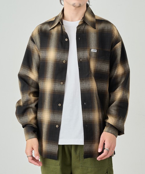 Cal Top（キャルトップ）の「雑誌 『GO OUT』にて掲載！【Cal Top】2000 L/S Plaid Color Base Shirt オンブレチェックシャツ シャドーチェック フランネルシャツ UNTR（シャツ/ブラウス・メンズ・レッド系その他/グレー系1/ブラック系1/ブラウン系1/ブラック系2・S/M）」の8枚目の写真