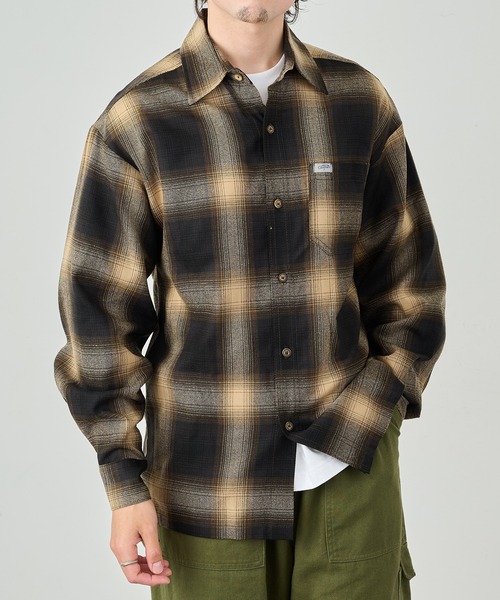 Cal Top（キャルトップ）の「雑誌 『GO OUT』にて掲載！【Cal Top】2000 L/S Plaid Color Base Shirt オンブレチェックシャツ シャドーチェック フランネルシャツ UNTR（シャツ/ブラウス・メンズ・レッド系その他/グレー系1/ブラック系1/ブラウン系1/ブラック系2・S/M）」の9枚目の写真