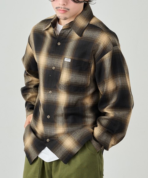 Cal Top（キャルトップ）の「雑誌 『GO OUT』にて掲載！【Cal Top】2000 L/S Plaid Color Base Shirt オンブレチェックシャツ シャドーチェック フランネルシャツ UNTR（シャツ/ブラウス・メンズ・レッド系その他/グレー系1/ブラック系1/ブラウン系1/ブラック系2・S/M）」の10枚目の写真