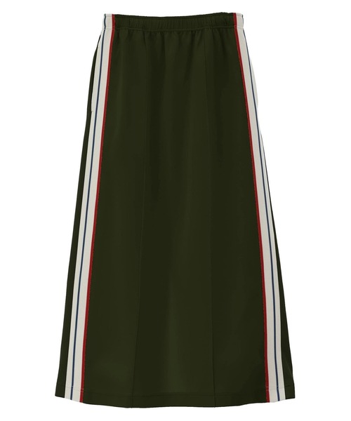 CONVERSE TOKYO(コンバーストウキョウ)の「SIDE LINE TRACK SKIRT(スカート・レディース・オリーブ/チャコールグレー/ブラック/ライトグレー・FREE)」の9枚目の写真