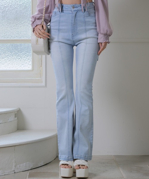 LIPSERVICE（リップサービス）の「キルティングポケットフレアデニムパンツ（デニムパンツ・レディース・ブルー系その他2/グレー/インディゴブルー・XS/S/M）」の15枚目の写真