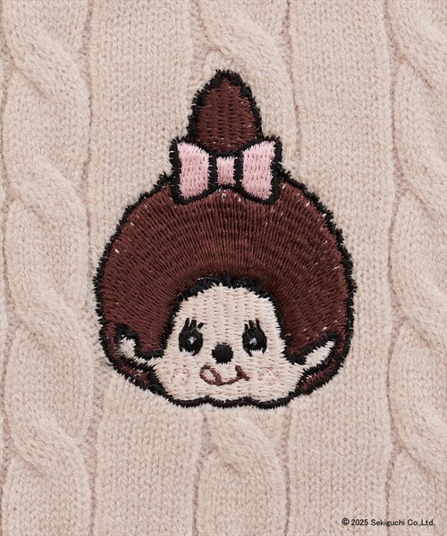 セール】【モンチッチ×natural couture】ケーブル刺繍ニット （ニット