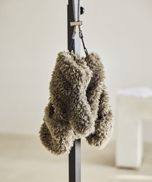 studio CLIP（スタディオクリップ）の「アソート紐付きボアミトン（手袋・レディース・グレー/ベージュ/モカ・FREE）」の2枚目の写真