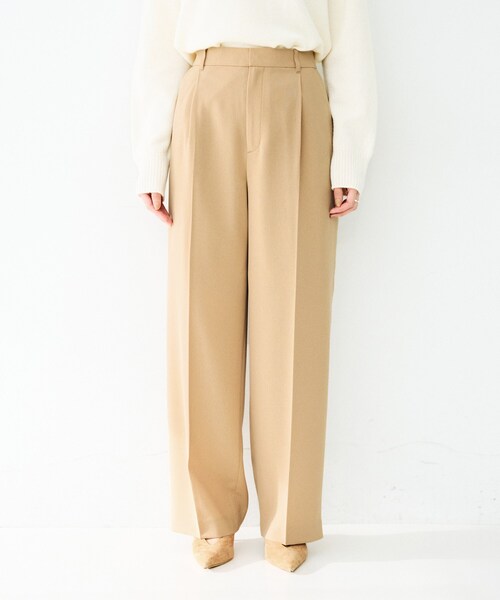 UNTITLED（アンタイトル）の「ドライタッチタックワイドパンツ（その他パンツ・レディース・キャメル/ブラック・01/02/03）」の12枚目の写真