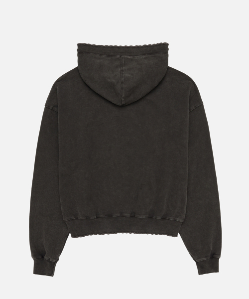 CONY（コール アウト ニューイヤー）の「WASHED RUFFLE HOODIE ZIP-UP / CHARCOAL（パーカー・レディース・その他・OS）」の4枚目の写真