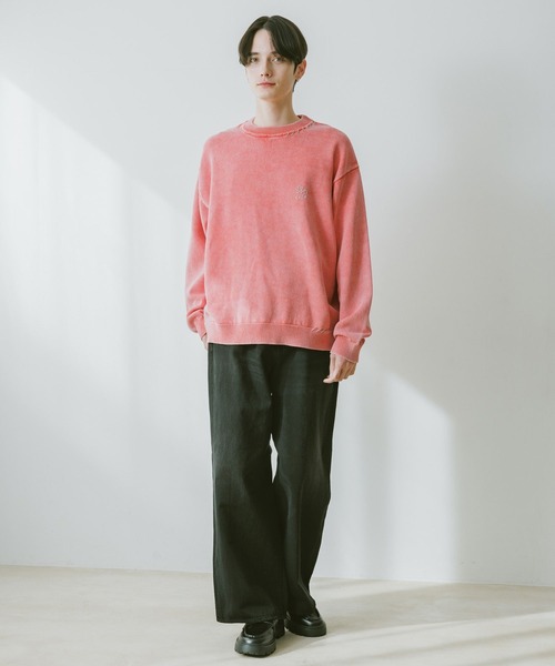 RAGEBLUE(レイジブルー)の「Pigment Handstitch Motif Knit / ピグメント加工ハンドステッチ刺繍ニット(ニット/セーター・メンズ・グレー/ブラウン/ピンク/ネイビー・MEDIUM/LARGE)」の13枚目の写真