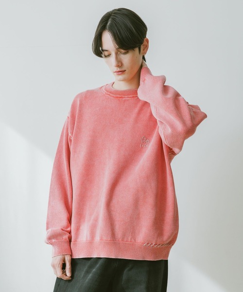 RAGEBLUE(レイジブルー)の「Pigment Handstitch Motif Knit / ピグメント加工ハンドステッチ刺繍ニット(ニット/セーター・メンズ・グレー/ブラウン/ピンク/ネイビー・MEDIUM/LARGE)」の15枚目の写真