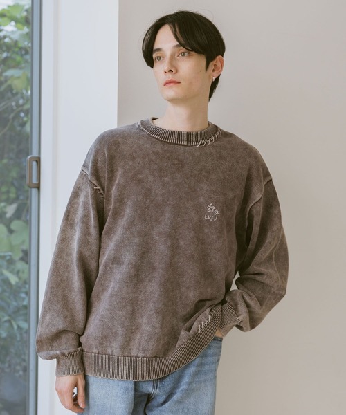 RAGEBLUE(レイジブルー)の「Pigment Handstitch Motif Knit / ピグメント加工ハンドステッチ刺繍ニット(ニット/セーター・メンズ・グレー/ブラウン/ピンク/ネイビー・MEDIUM/LARGE)」の22枚目の写真