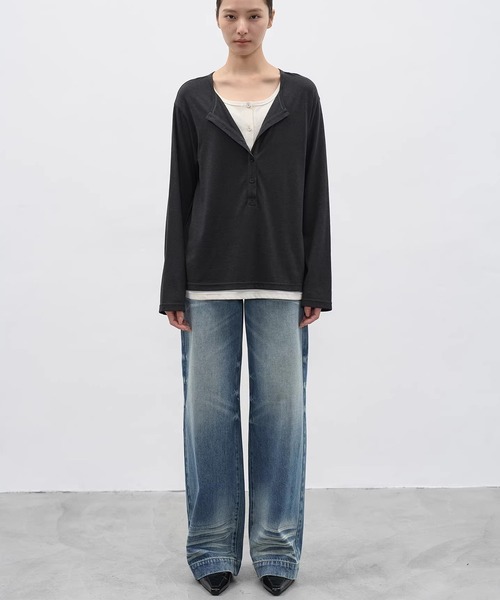 EIGHTHMONTH(エイスマンス)の「フェードワイドデニム EM26s010【EIGHTHMONTH】(デニムパンツ・レディース・ブルー・L/M/S)」の14枚目の写真