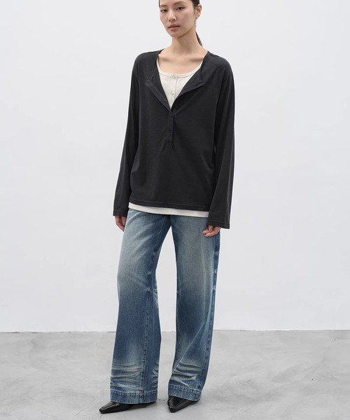 EIGHTHMONTH(エイスマンス)の「フェードワイドデニム EM26s010【EIGHTHMONTH】(デニムパンツ・レディース・ブルー・L/M/S)」の16枚目の写真