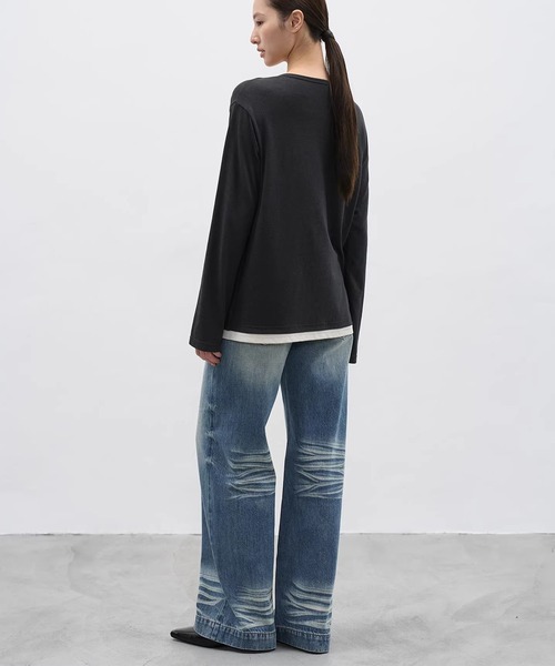 EIGHTHMONTH(エイスマンス)の「フェードワイドデニム EM26s010【EIGHTHMONTH】(デニムパンツ・レディース・ブルー・L/M/S)」の18枚目の写真