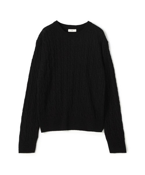 TOMORROWLAND .B(トゥモローランドビー)の「カシミヤシルク ケーブルニットプルオーバー(ニット/セーター・レディース・ブラック/ピンク/ホワイト・FREE)」の3枚目の写真