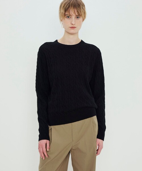 TOMORROWLAND .B(トゥモローランドビー)の「カシミヤシルク ケーブルニットプルオーバー(ニット/セーター・レディース・ブラック/ピンク/ホワイト・FREE)」の13枚目の写真