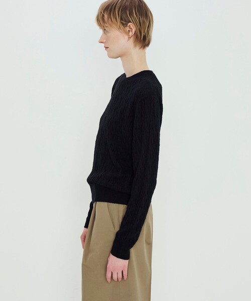 TOMORROWLAND .B(トゥモローランドビー)の「カシミヤシルク ケーブルニットプルオーバー(ニット/セーター・レディース・ブラック/ピンク/ホワイト・FREE)」の14枚目の写真