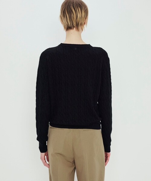 TOMORROWLAND .B(トゥモローランドビー)の「カシミヤシルク ケーブルニットプルオーバー(ニット/セーター・レディース・ブラック/ピンク/ホワイト・FREE)」の6枚目の写真