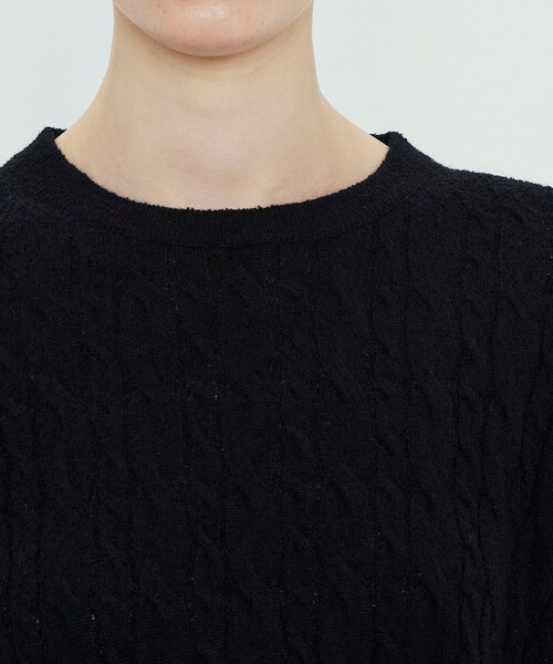 TOMORROWLAND .B(トゥモローランドビー)の「カシミヤシルク ケーブルニットプルオーバー(ニット/セーター・レディース・ブラック/ピンク/ホワイト・FREE)」の7枚目の写真