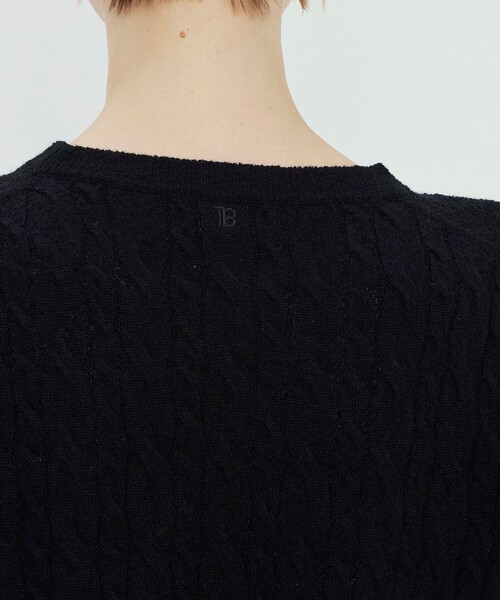 TOMORROWLAND .B(トゥモローランドビー)の「カシミヤシルク ケーブルニットプルオーバー(ニット/セーター・レディース・ブラック/ピンク/ホワイト・FREE)」の8枚目の写真