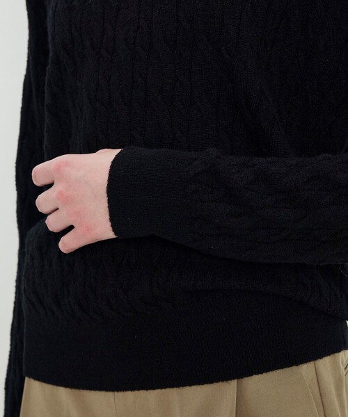 TOMORROWLAND .B(トゥモローランドビー)の「カシミヤシルク ケーブルニットプルオーバー(ニット/セーター・レディース・ブラック/ピンク/ホワイト・FREE)」の9枚目の写真