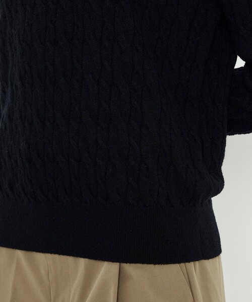 TOMORROWLAND .B(トゥモローランドビー)の「カシミヤシルク ケーブルニットプルオーバー(ニット/セーター・レディース・ブラック/ピンク/ホワイト・FREE)」の10枚目の写真